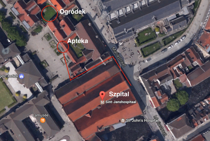!Apteka, szpital, ogródek - screen z Mapy Google