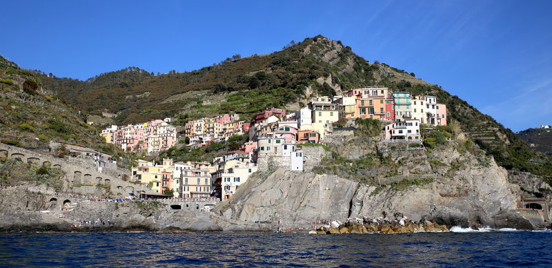 Manarola (Cinque Terre) - widok z łódki