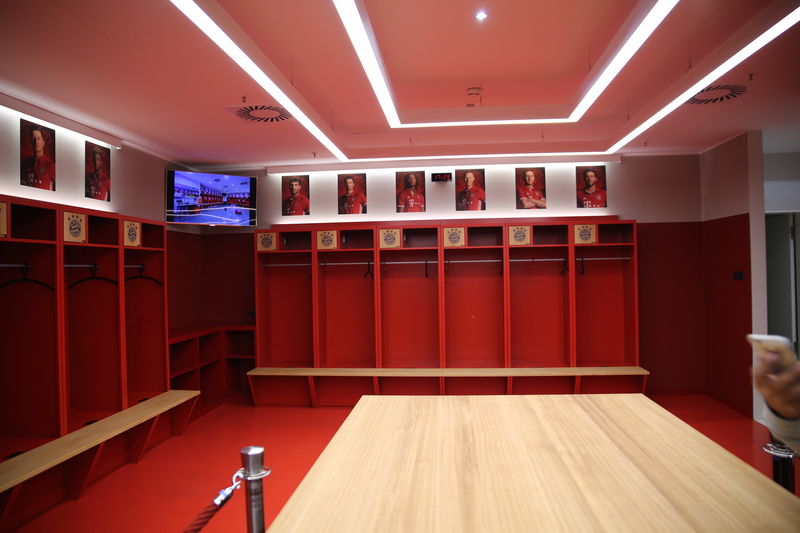 Szatnia drużyny FC Bayern Monachium - stadion Allianz Arena