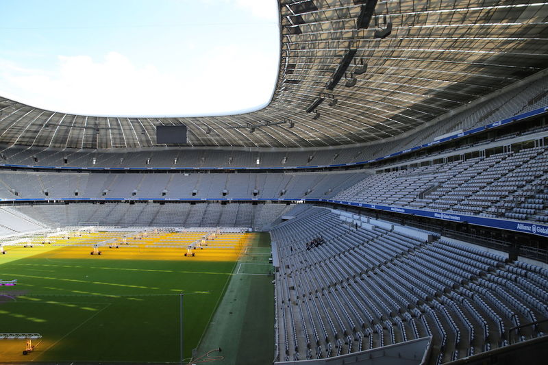 Zwiedzanie stadionu Allianz Arena w Monachium w Niemczech