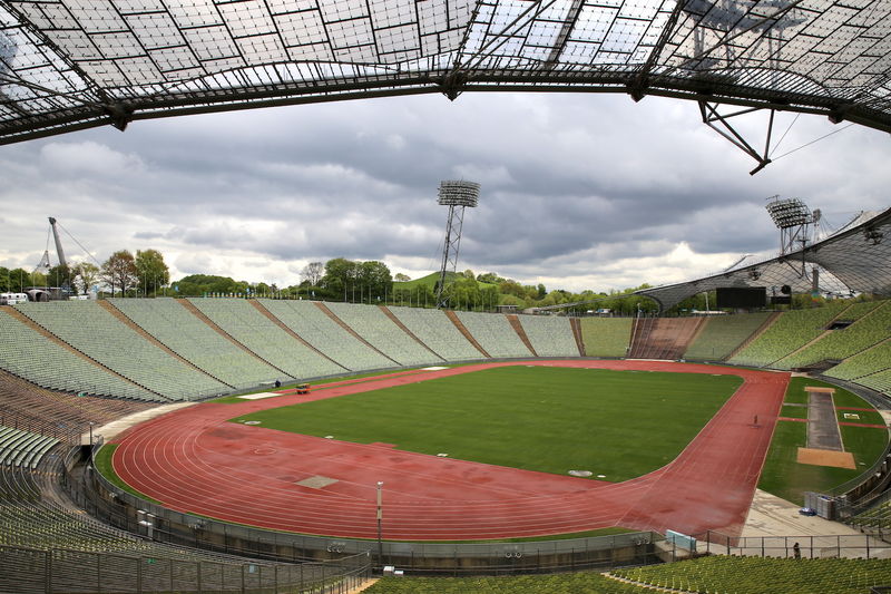 Podczas zwiedzania stadionu olimpijskiego w Monachium