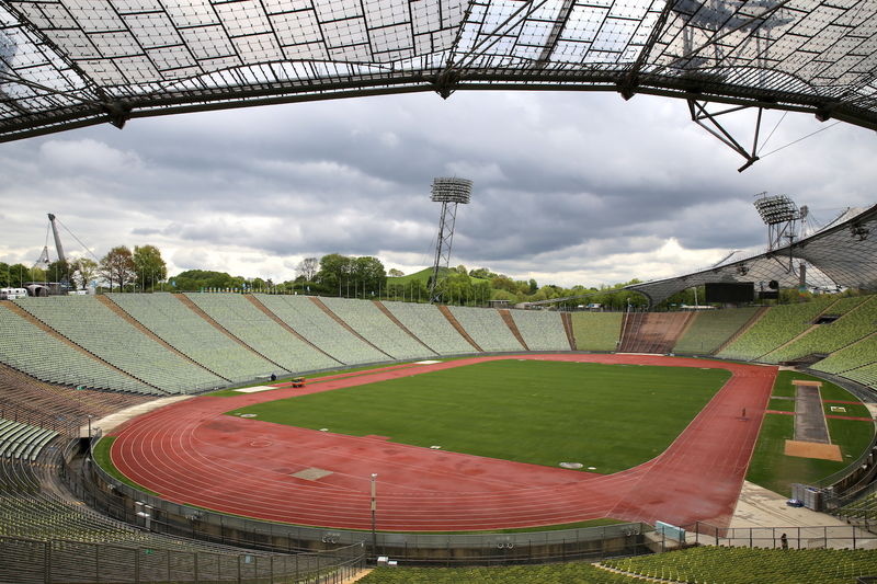 Podczas zwiedzania Stadionu Olimpijskiego w Monachium