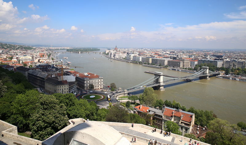 !Widok z kopuły Węgierskiej Galerii Narodowej w Budapeszcie
