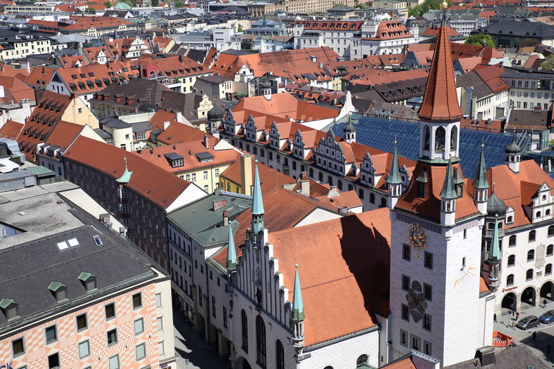 Widok z wieży Kościoła św. Piotra w Monachium