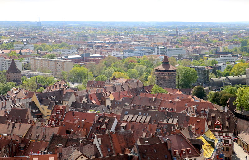 Widoki z wieży Sinwellturm (Norymberga)