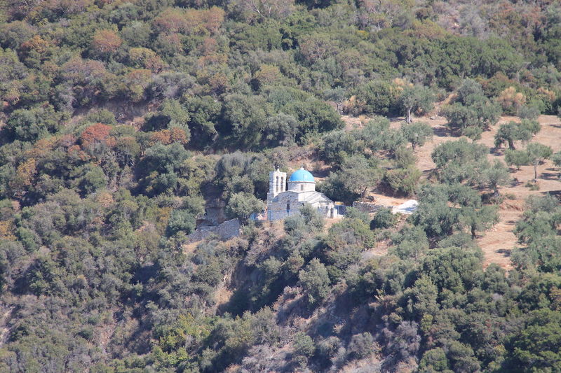 Widok na Athos podczas rejsu