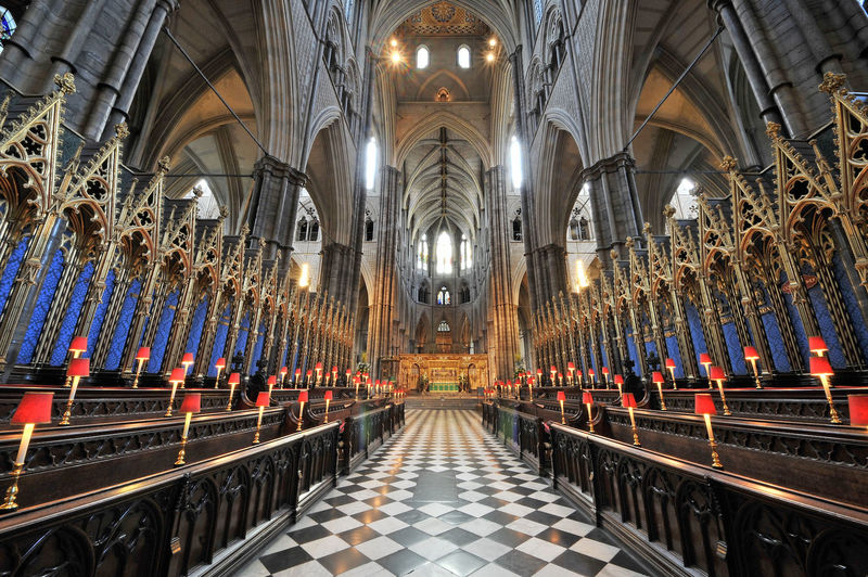 Wnętrze Opactwa Westminster w Londynie (źródło: http://www.westminster-abbey.org/)
