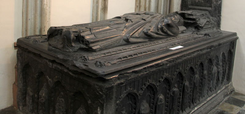 Jeden z nagrobków w Katedrze w Utrechcie - gotycki nagrobek biskupa Gwijde van Henegouwen