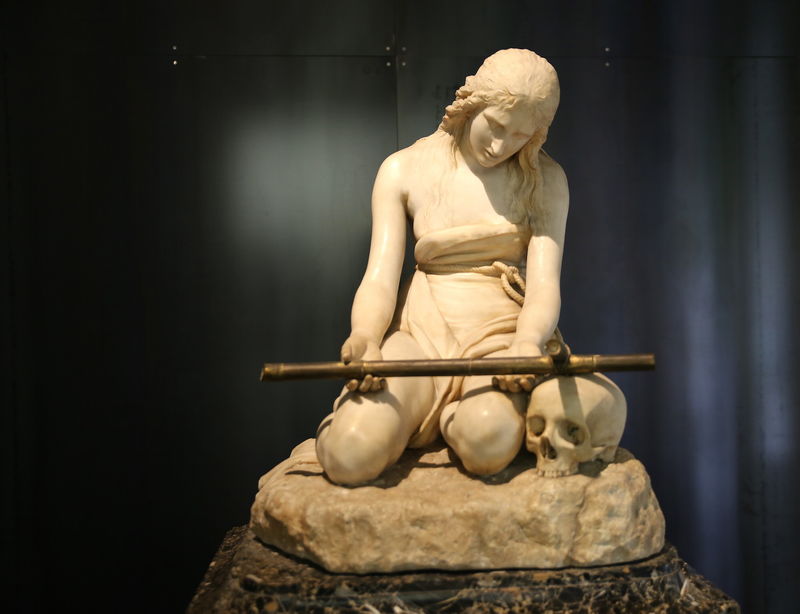La Maddalena penitente ('Skruszona Magdalena'), rzeźba autorstwa Antonio Canovy - Palazzo Doria-Tursi w Genui