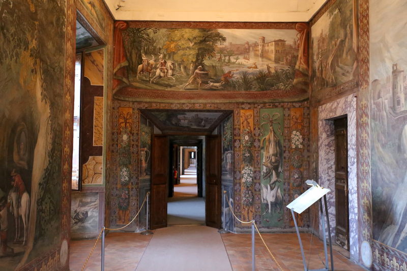 Sala polowań ozdobiona pięknymi malowidłami