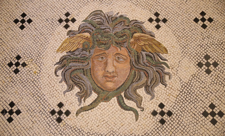 !Fragment mozaiki w muzeum Willa Massena w Nicei