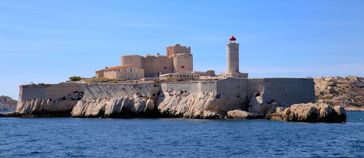 Widok na Wyspę i Zamek If (Marsylia, Archipelag Fioul)