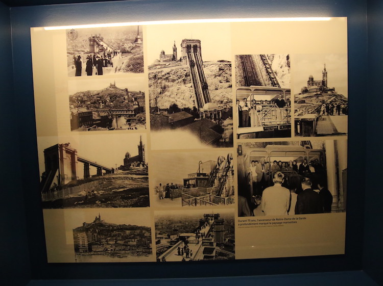 !Muzeum (Bazylika Notre Dame de la Garde w Marsylii) - zdjęcia przedstawiające nieistniejącą już windę