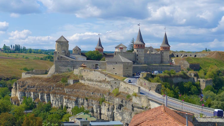 Zamek w Kamieńcu Podolskim na Ukrainie