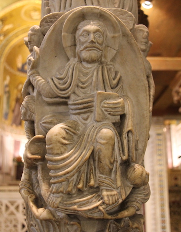 Detale w Kaplicy Palatyńskiej w Pałacu Normanów w Palermo