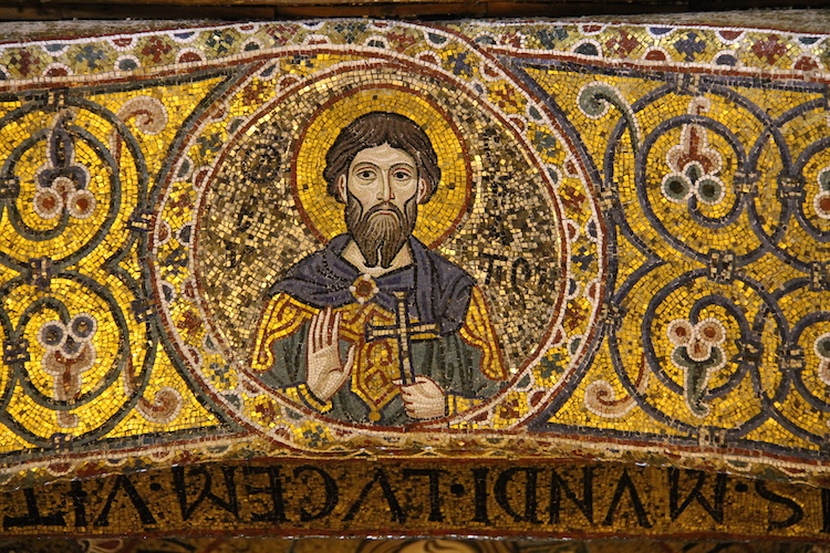 Fragment mozaiki - Kaplica Palatyńska w Pałacu Normanów w Palermo