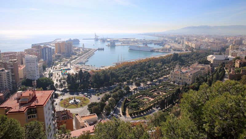 Malaga - widok z Gibralfaro