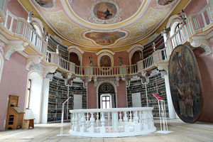 Barokowa biblioteka - Klasztor św. Manga w Füssen