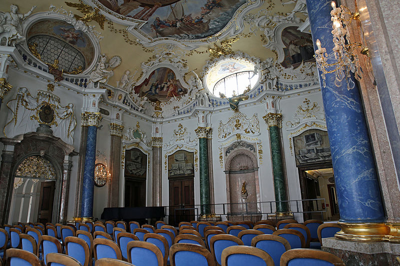 Sala Imperialna (inaczej znana też jako Sala Księcia) - muzeum Klasztor św. Manga w Füssen