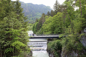 Füssen - wodospad Lechfall
