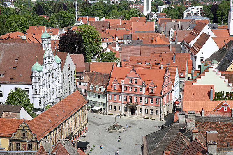 Widok z wieży Kościoła Św. Marcina w Memmingen