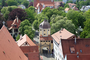 Widok z wieży Kościoła Św. Marcina w Memmingen