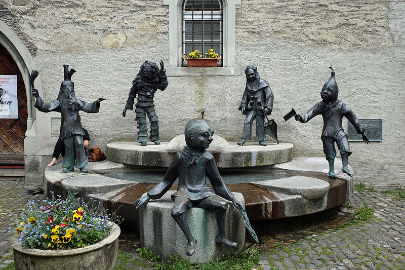 !Narren Brunnen - fontanna głupców w Lindau