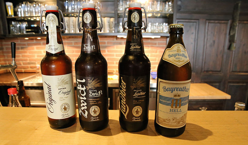 Piwa z browaru Bayreuther AKTIEN w Bayreuth: Original, Zwick'l, Landbier, Hell