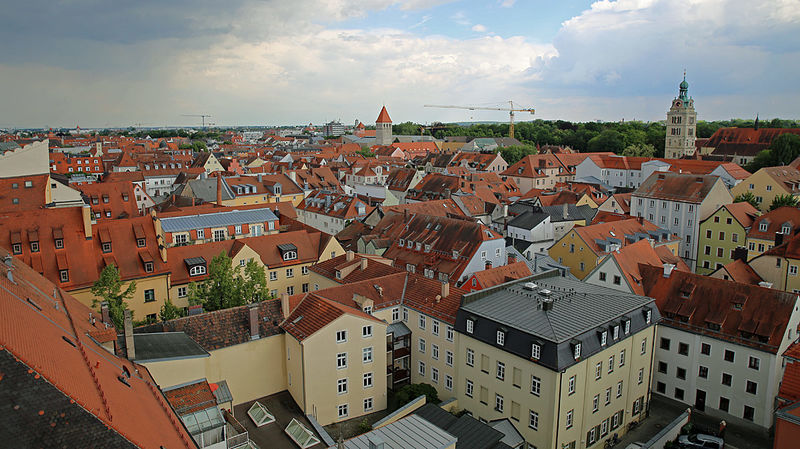 Widok z wieży w Kościele św. Trójcy (Dreieinigkeitskirche) w Ratyzbonie