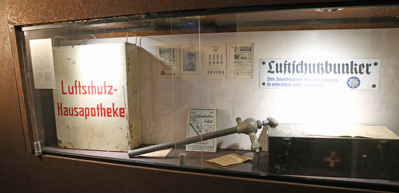 Fragment wystawy w bunkrach na osiedlu Fuggerie w Augsburgu