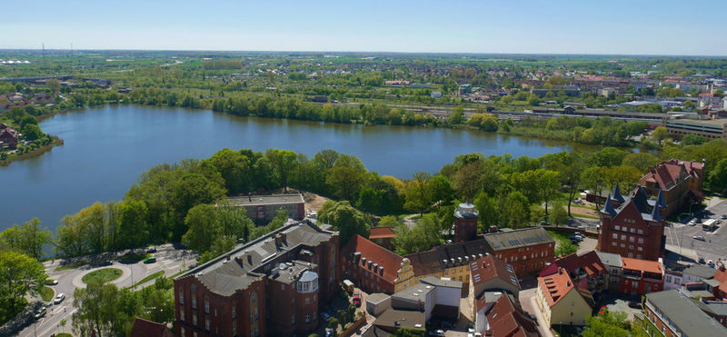 Widok z wieży Kościoła Mariackiego w Stralsundzie