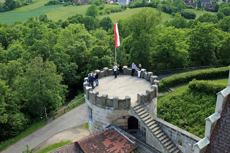 Widok z wieży na Zamku Altenburg w Bambergu