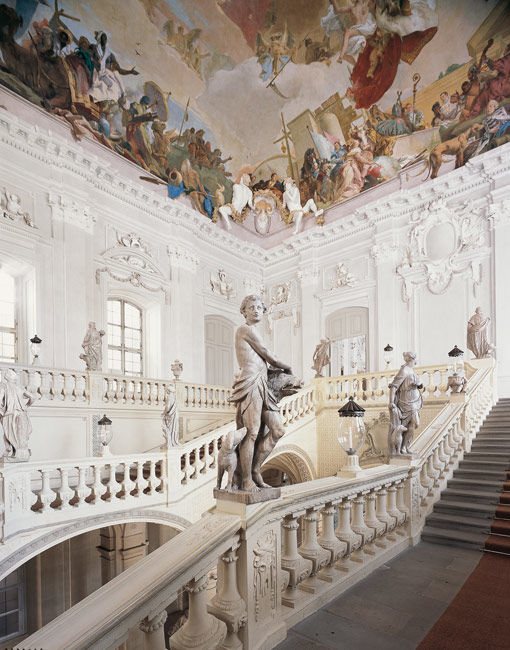 Wielkie schody - Rezydencja w Würzburgu (Zdjęcie dzięki uprzejmości © Bayerische Schlösserverwaltung