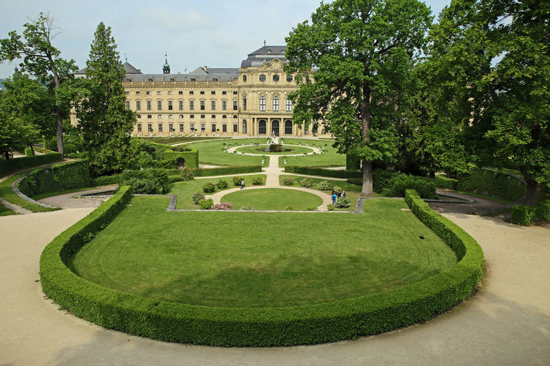 Würzburg - widok na Ogrody i Rezydencję