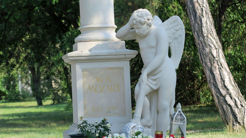 !Grób Wolfganga Amadeusza Mozarta w Wiedniu