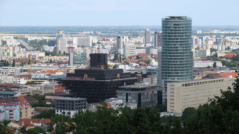Bratysława - widok na miasto ze wzgórza Slavin