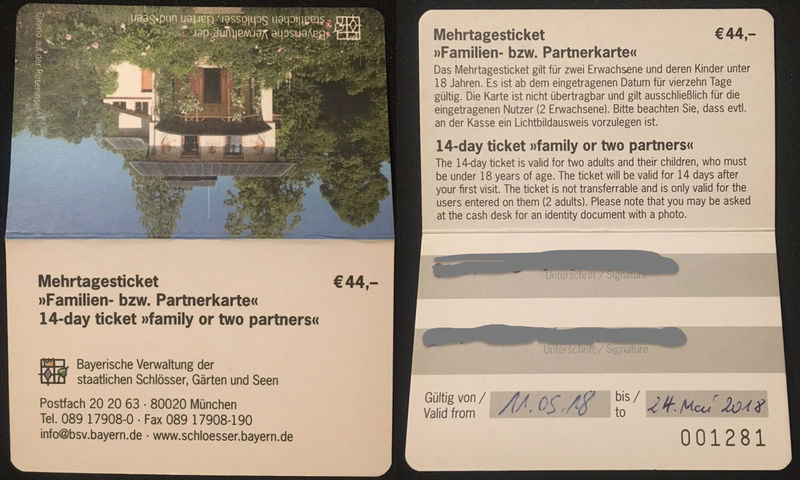 Bilet do zwiedzania zamków w Bawarii