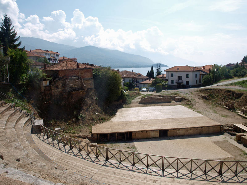 Starożytny Amfiteatr w Ochrydzie (okolice Jeziora Ohcrydzkiego)