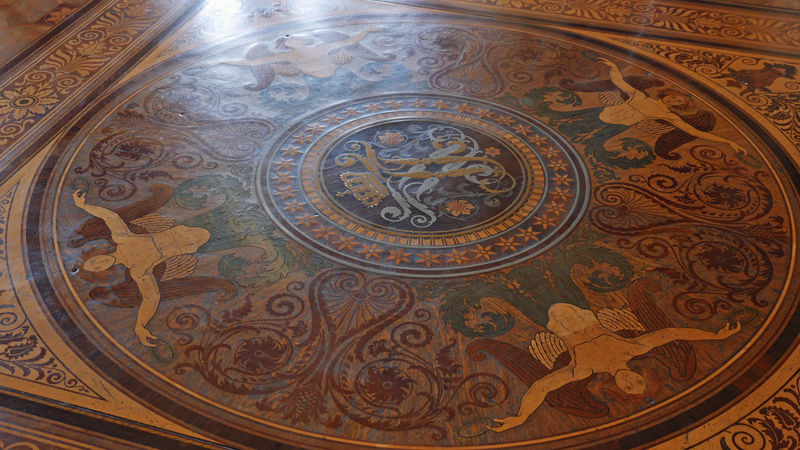 !Podłoga w Sali Tronowej - Zamek w Schwerinie