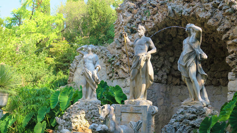 Fontanna z Neptunem - arboretum w Trsteno