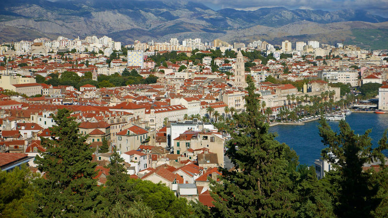 Widok na Split ze wzgórza Marjan