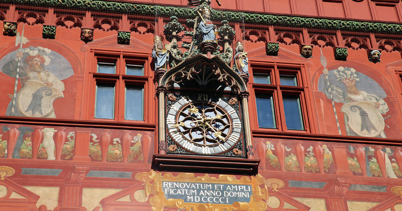Zegar na ratuszu w Bazylei