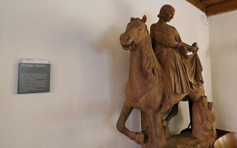 Statua św. Marcina - Museum Kleines Klingental w Bazylei