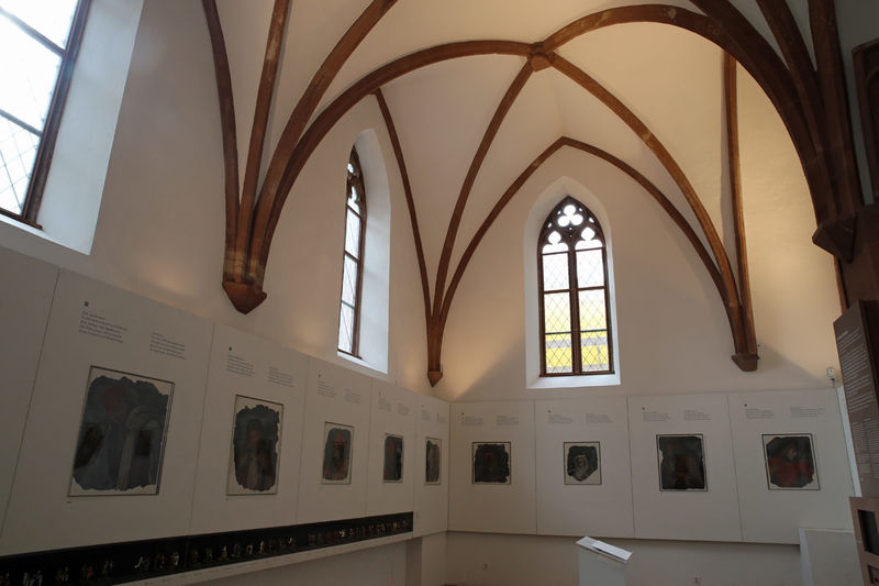 Muzeum Historyczne w dawnym kościele Barfuesserkirche w Bazylei - pomieszczenie z fragmentami Tańca ze Śmiercią