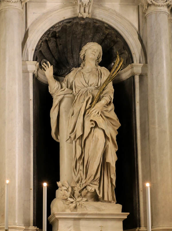 Figura św. Bibiany autorstwa Berniniego - Kościół św. Babiany w Rzymie