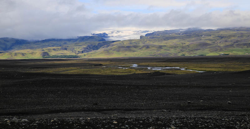 Widok z okolic wraku samolotu Dakota (Islandia)