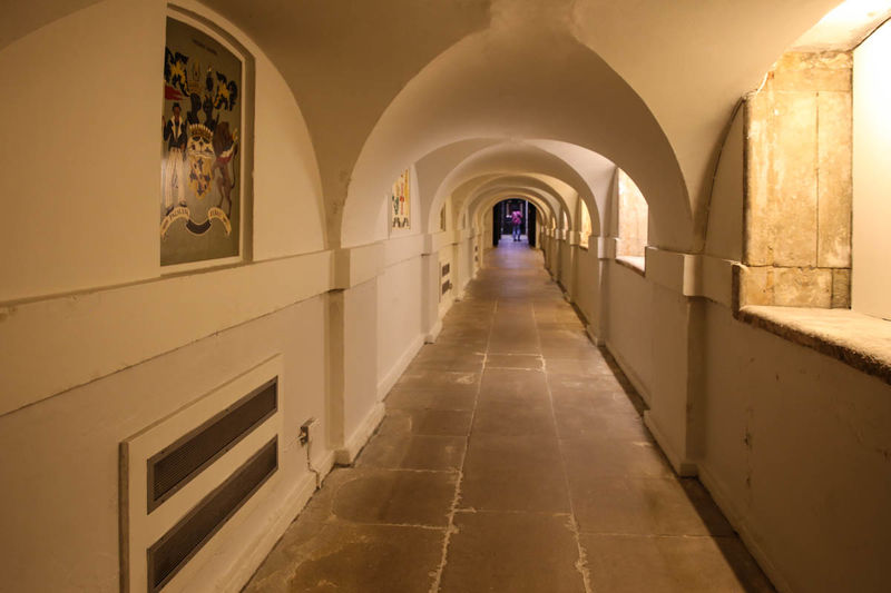 Tunel pomiędzy Painted Hall i kościołem świętych Piotra i Pawła - Old Royal Naval College, Londyn