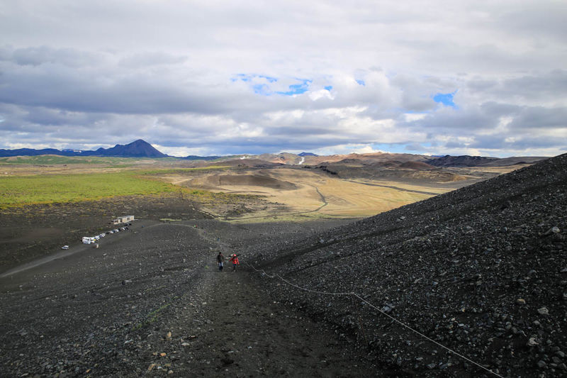Wulkan Hverfjall (Islandia) - podczas wejścia