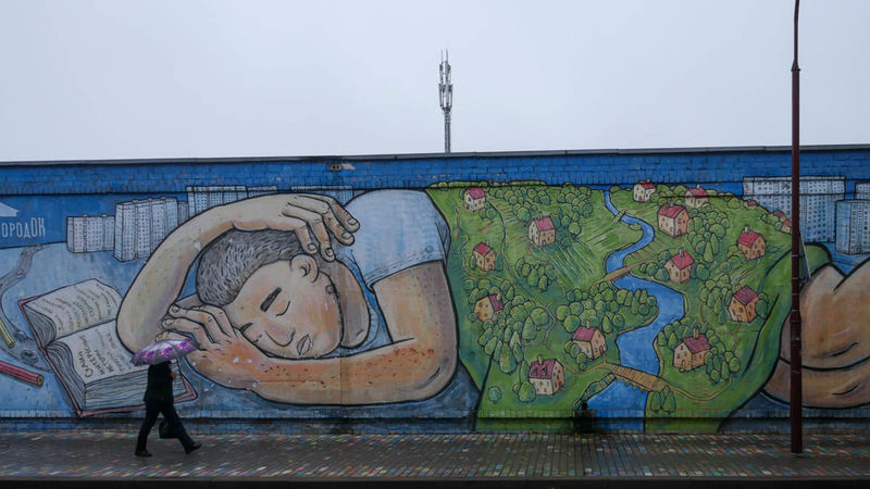 Jeden z murali w Brześciu