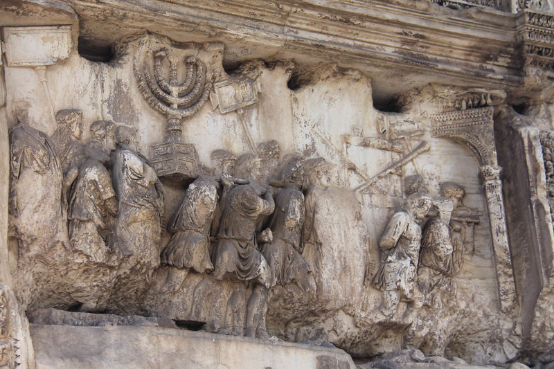 Forum Romanum (Rzym) - menora na Łuku Tytusa